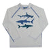 Sharks White Long Sleeve Rash Guard - Vive La Fête - Online Apparel Store