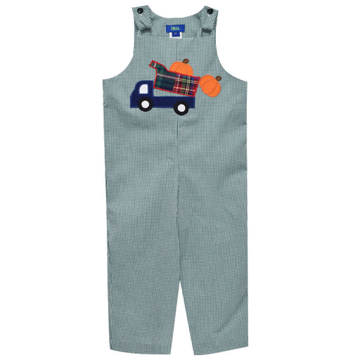 Truck with Pumpkin Applique Boys Overall