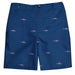 Sharks Print Navy Structured Short - Vive La Fête - Online Apparel Store