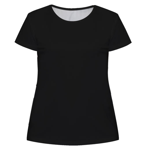 Black Solid Short Sleeve Tee Shirt