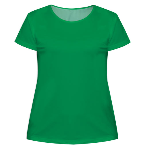 Green Solid Short Sleeve Tee Shirt