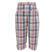 Red/navy Plaid, Capri Pant