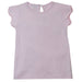 Pink Knit Solid Girls Top Scalloped Sleeve