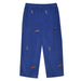 Christmas Train and Candy Embroidered Navy Corduroy Cane Boys Pull On Pant