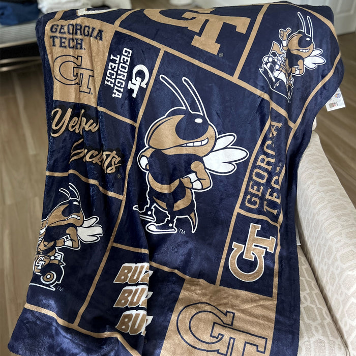 Howard University Bison Vive La Fete Kids Game Day Navy Plush Soft Minky Blanket 36 x 48 Mascot - Vive La Fête - Online Apparel Store