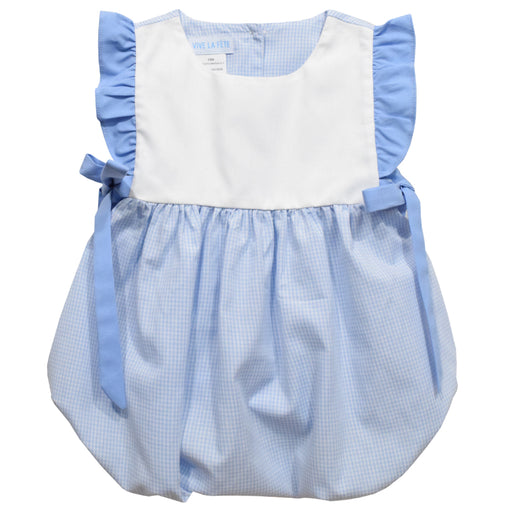 Light Blue Gingham Girls Bubble