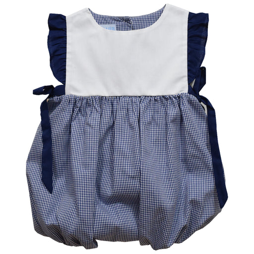 Navy Gingham Girls Bubble
