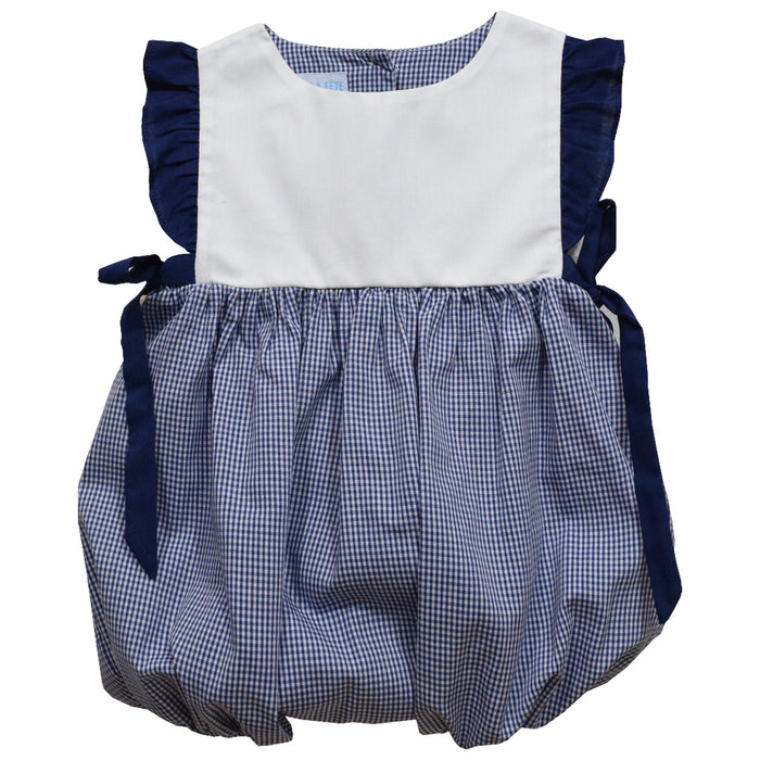 Navy Gingham Girls Bubble