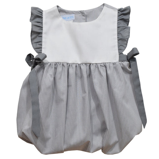 Gray Gingham Girls Bubble