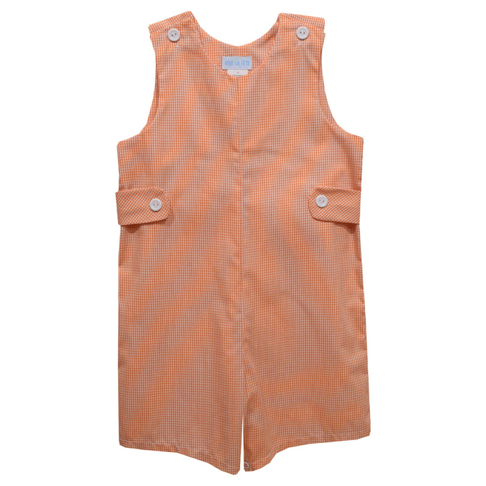 Orange Gingham Boys Jon Jon