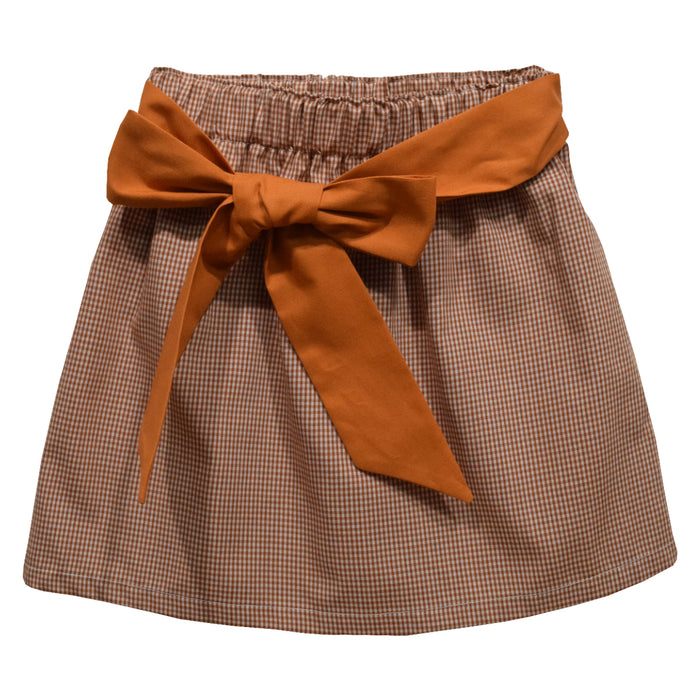 Rust Gingham Skirt with Sash