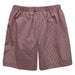 Maroon Gingham Pull on Short