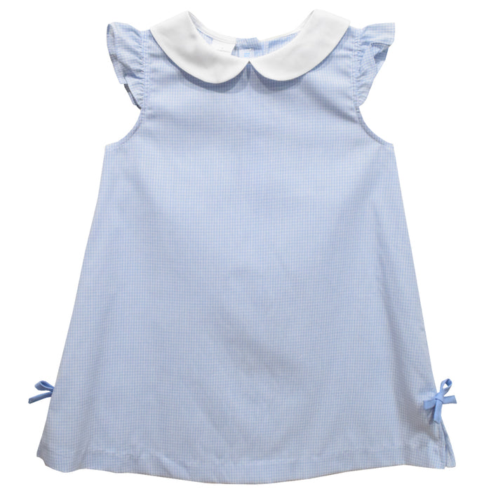 Light Blue Gingham A Line Dress