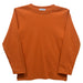 Orange Knit Long Sleeve Boys Tee Shirt