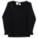 Black Knit Long Sleeve Girls Blouse