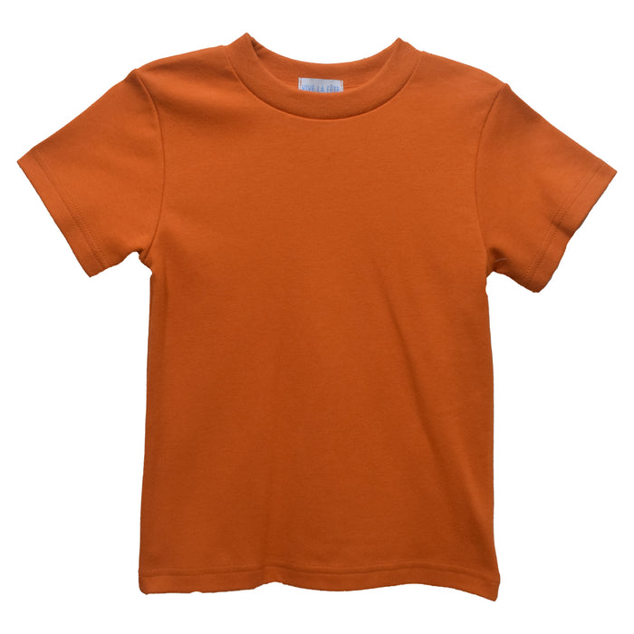 Orange Knit Short Sleeve Boys Tee Shirt