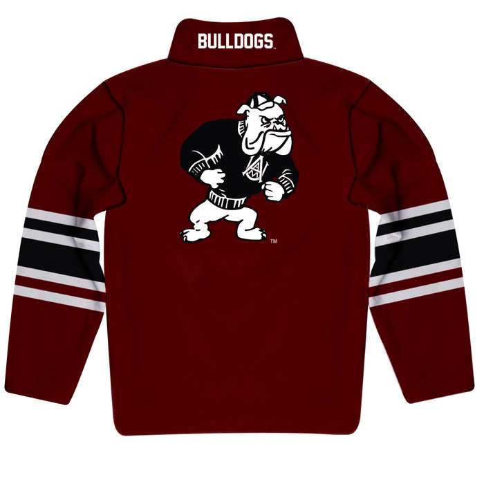 Alabama A&M Bulldogs Vive La Fete Game Day Maroon Quarter Zip Pullover Stripes on Sleeves - Vive La Fête - Online Apparel Store