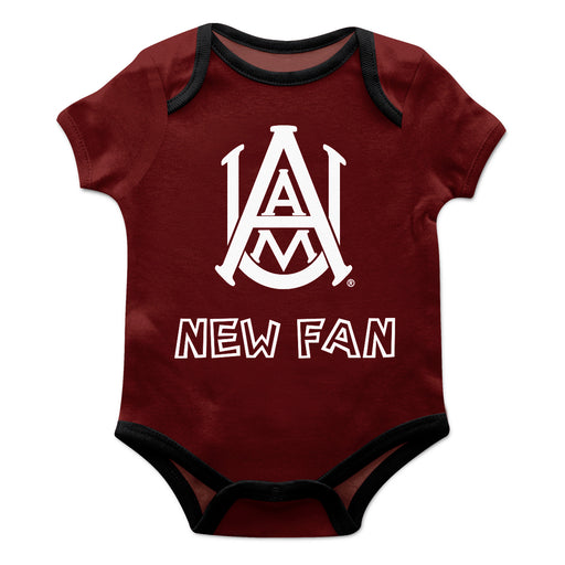 Alabama A&M Bulldogs Vive La Fete Infant Game Day Maroon Short Sleeve Onesie New Fan Logo and Mascot Bodysuit - Vive La Fête - Online Apparel Store
