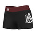 Alabama A&M Bulldogs Vive La Fete Logo on Thigh & Waistband Black & Maroon Women Yoga Booty Workout Shorts 3.75 Inseam"