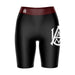 Alabama A&M Bulldogs Vive La Fete Game Day Logo on Thigh and Waistband Black and Maroon Women Bike Short 9 Inseam"