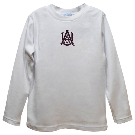 Alabama AM Bulldogs Embroidered White Long Sleeve Boys Tee Shirt