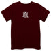 Alabama AM Bulldogs Embroidered Maroon knit Short Sleeve Boys Tee Shirt