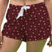 Alabama A&M Bulldogs Vive La Fete Game Day All Over Logo Women Maroon Lounge Shorts