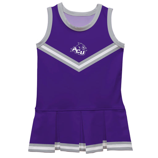 Abilene Christian Wildcats ACU Vive La Fete Game Day Purple Sleeveless Cheerleader Dress