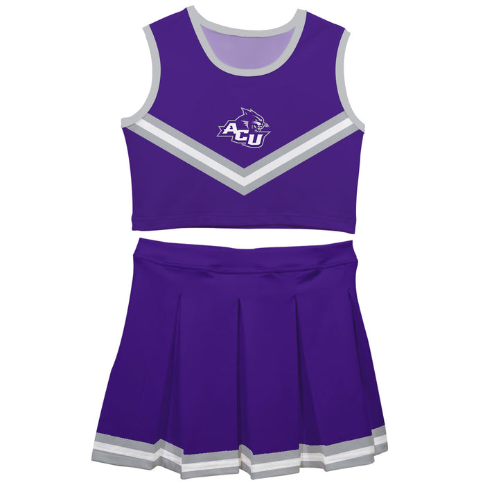 Abilene Christian Wildcats ACU Vive La Fete Game Day Purple Sleeveless Cheerleader Set