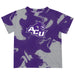 Abilene Christian University Wildcats ACU Vive La Fete Marble Boys Game Day Purple Short Sleeve Tee
