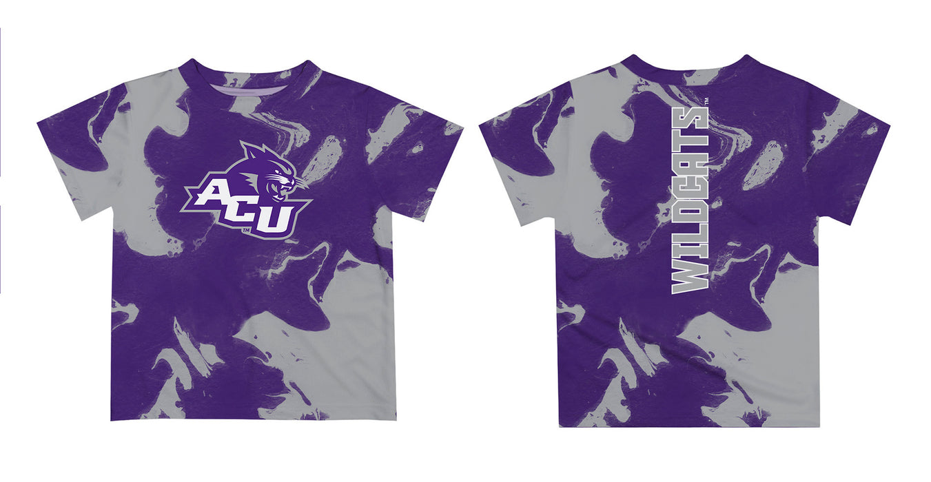 Abilene Christian University Wildcats ACU Vive La Fete Marble Boys Game Day Purple Short Sleeve Tee - Vive La Fête - Online Apparel Store