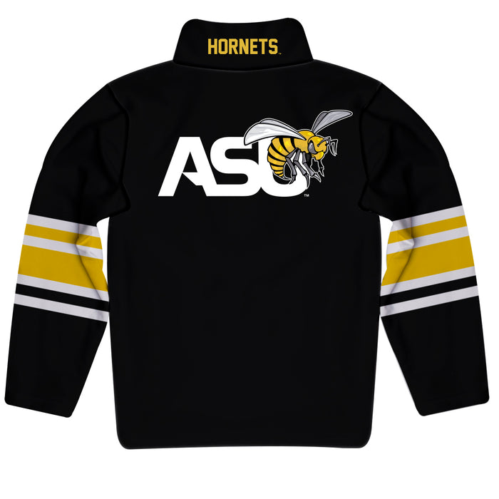 Alabama State Hornets Vive La Fete Game Day Black Quarter Zip Pullover Stripes on Sleeves - Vive La Fête - Online Apparel Store