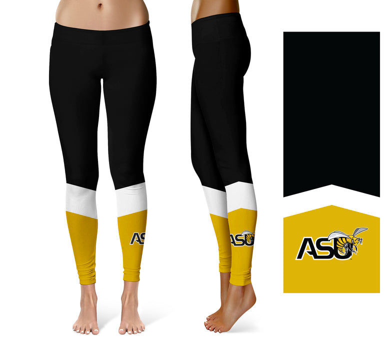 ASU Hornets Vive la Fete Game Day Collegiate Ankle Color Block Women Black Gold Yoga Leggings - Vive La Fête - Online Apparel Store