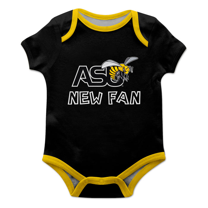 Alabama State Hornets Vive La Fete Infant Game Day Black Short Sleeve Onesie New Fan Logo and Mascot Bodysuit - Vive La Fête - Online Apparel Store