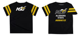 Alabama State Hornets Vive La Fete Boys Game Day Black Short Sleeve Tee with Stripes on Sleeves - Vive La Fête - Online Apparel Store