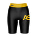 ASU Hornets Vive La Fete Game Day Logo on Thigh and Waistband Black and Gold Women Bike Short 9 Inseam"