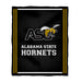 Alabama State Hornets Vive La Fete Kids Game Day Black Plush Soft Minky Blanket 36 x 48 Mascot