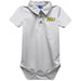 Alabama State  Hornets Embroidered White Solid Knit Polo Onesie