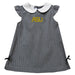 Alabama State Hornets Embroidered Black Gingham A Line Dress