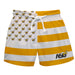Alabama State Hornets Vive La Fete Game Day Gold White Flag Swimtrunks V1