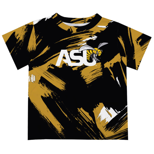 Alabama State Hornets Vive La Fete Boys Game Day Gold Short Sleeve Tee Paint Brush