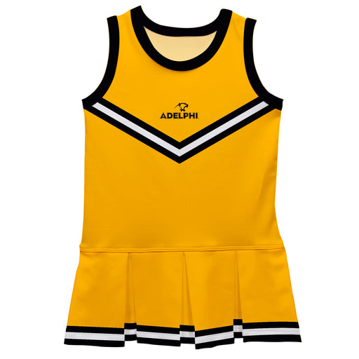 Adelphi Panthers Vive La Fete Game Day Gold Sleeveless Cheerleader Dress