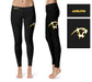 Adelphi Panthers Vive La Fete Collegiate Large Logo on Thigh Women Black Yoga Leggings 2.5 Waist Tights - Vive La Fête - Online Apparel Store