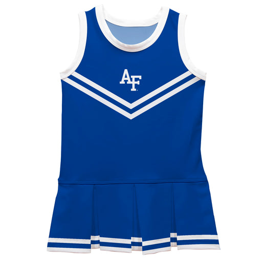 US Airforce Falcons Vive La Fete Game Day Blue Sleeveless Cheerleader Dress