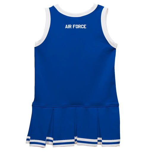 US Airforce Falcons Vive La Fete Game Day Blue Sleeveless Youth Cheerleader Dress - Vive La Fête - Online Apparel Store