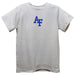US Airforce Falcons Embroidered White Knit Short Sleeve Boys Tee Shirt