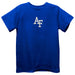 US Airforce Falcons Embroidered Royal knit Short Sleeve Boys Tee Shirt