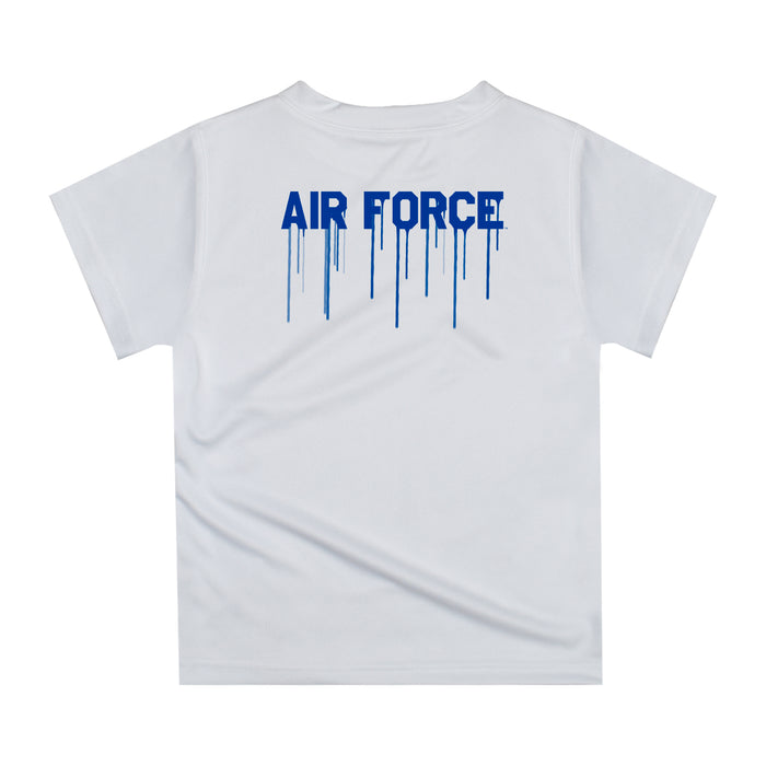 US Airforce Falcons Original Dripping Basketball Blue T-Shirt by Vive La Fete - Vive La Fête - Online Apparel Store