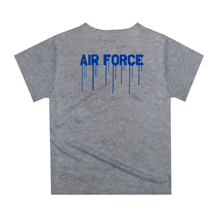 US Airforce Falcons Original Dripping Basketball Blue T-Shirt by Vive La Fete - Vive La Fête - Online Apparel Store
