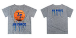 US Airforce Falcons Original Dripping Basketball Blue T-Shirt by Vive La Fete - Vive La Fête - Online Apparel Store
